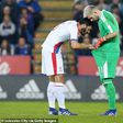 Crystal Palace defender James Tomkins looked down goalkeeper Vicente Guaita's shorts