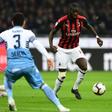 AC Milan's Tiemoue Bakayoko (R) was targetted by racist chanting by Lazio fans