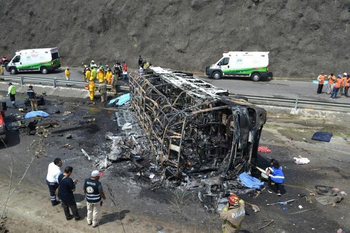 Most of the victims were pilgrims from the southern Mexican state of Chiapas who were on their way back from a trip to Mexico City to pray at the basilica of the Virgin of Guadalupe, the country's patron saint, an official said