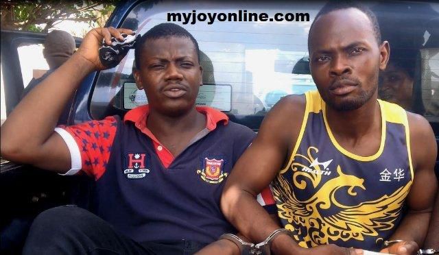 Charles Appiah (left) and Manasseh Fumey after their sentence.