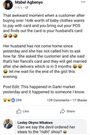 Cheating husband refuses to go home as pregnant side chick mistakenly uses his visa card to pay for baby clothes at his wife’s shop