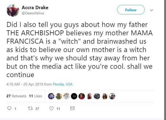 Witchcraft accusations emerge as Duncan Williams’ son washes family’s dirty linen on social media