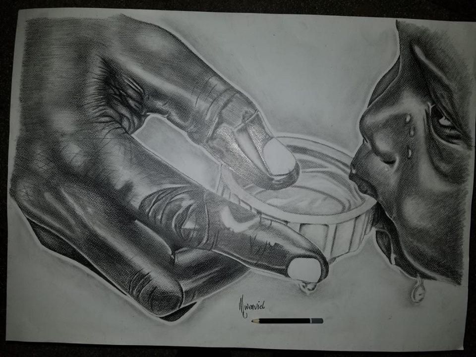 Mwenvil Dibkuu pencil art