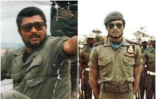 Former President Jerry John Rawlings during military rule