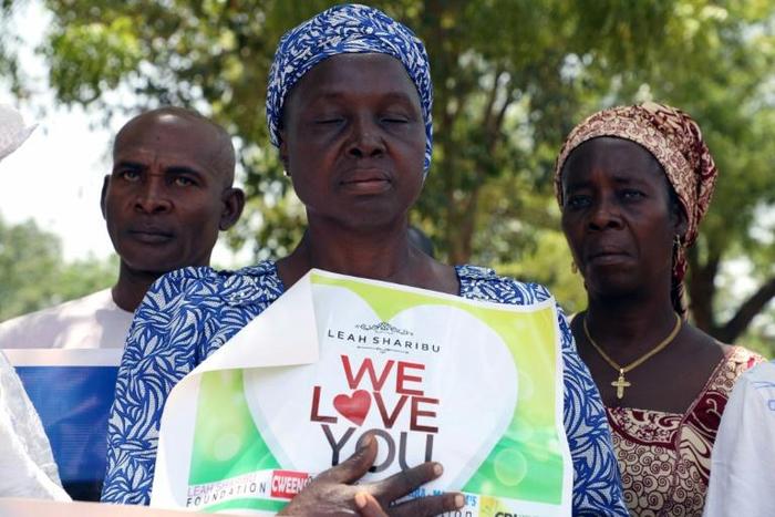 Relatives and activists mark the 16th birthday of Leah Sharibu, abducted by Boko Haram Islamists in Nigeria on February 19, 2018