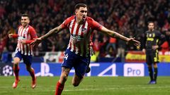 Jose Gimenez forced home at a corner as Atletico took a commanding lead in the first leg