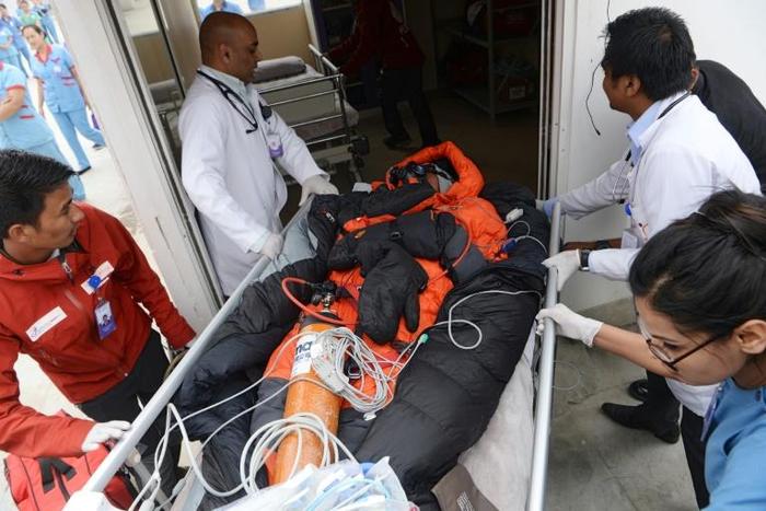 Chin Wui Kin, 48, was airlifted to a hospital in Kathmandu for treatment