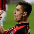 Polish forward Krzysztof Piatek scored his seventh goal in six games for AC Milan