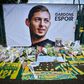 A picture shows flowers put in front of the entrance of the training center La Joneliere in La Chapelle-sur-Erdre on January 25, 2019, four days after the plane of Argentinian forward Emiliano Sala vanished during a flight from Nantes,