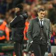 Barcelona's Ernesto Valverde reacts during his side's shock defeat at Liverpool