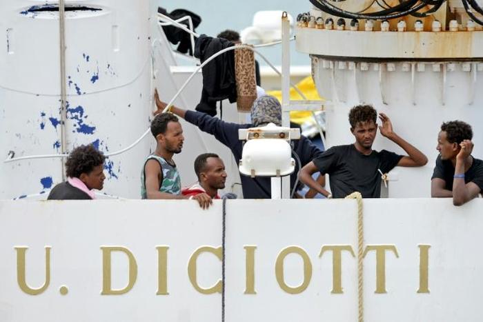 The migrants were stuck at sea for five days