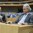 Joram van Klaveren, left, with Geert Wilders at the Dutch parliament in The Hague in 2013