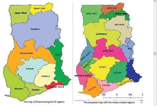 Creation of new regions