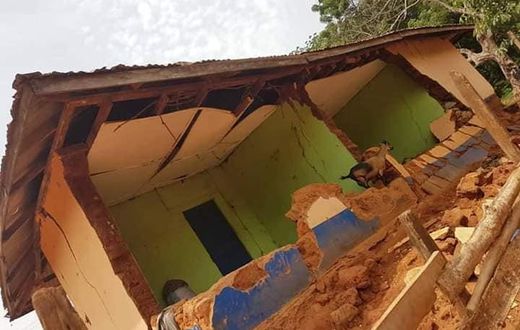 Aboaso police station at Fanteakwa in tatters