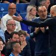 Chelsea manager Maurizio Sarri, pictured being directed away from the technical area by fourth official Roger East, was sent off against Burnley
