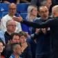 Chelsea manager Maurizio Sarri, pictured being directed away from the technical area by fourth official Roger East, was sent off against Burnley