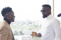 Kweku Smoke and Sarkodie on Yedin video shoot set
