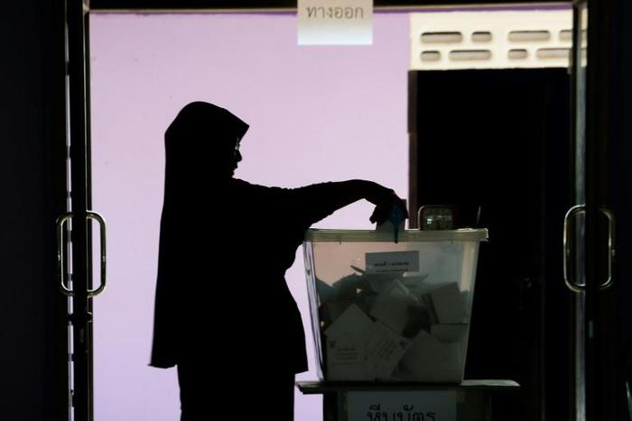 A woman casts her ballot during Thai elections last month the first vote since a 2014 coup