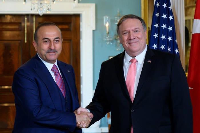 US Secretary of State Mike Pompeo presses Turkey over Syria and its arms purchase from Russia during a meeting with Foreign Minister Mevlut Cavusoglu