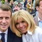 French President Emmanuel Macron, seen with his wife Brigitte, will try to form a broad centrist coalition within the EU parliament
