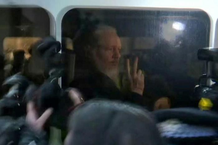 Within hours of police hauling him out of the embassy, the 47-year-old Australia appeared in court for breaching his British bail conditions back in 2012