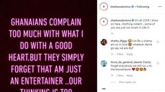 Shatta's post