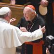 Last week Pope Francis defrocked former cardinal Theodore McCarrick, shown here greeting the pontiff in 2015, over accusations he sexually abused a teenager 50 years ago
