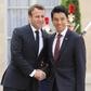 After talks with French President Emmanuel Macron (L), Madagascar President Andry Rajoelina said he believed his party and allies were on course for a majority in the country's new parliament