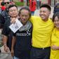 Jatupat "Pai Dao Din" Boonpatararaksa was greeted by hundreds of jubilant family and friends after leaving prison