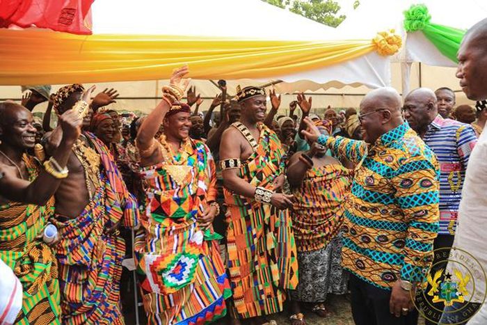 Akufo-Addo with chiefs of Jasikan