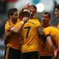 Ivan the great: Wolves midfielder Ivan Cavaleiro (2nd L) is mobbed by his team-mates after scoring the only goal of a 1-0 win away to Bristol City in the FA Cup fifth round