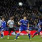 Newcastle's Ayoze Perez heads the winner at Leicester