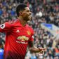 Manchester United forward Marcus Rashford celebrates his goal against Leicester