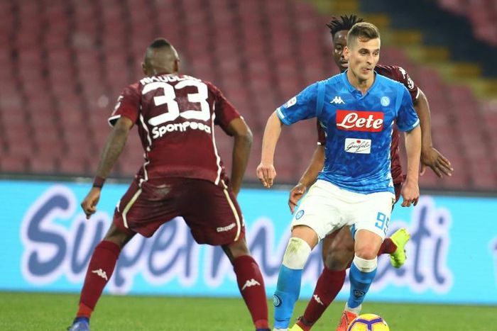 Polish striker Arkadiusz Milik missed chances as Napoli were held for the third time in four league matches