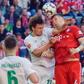 Bremen defender Milos Veljkovic (L) was sent off before Niklas Suele (R) sealed a late win for Bayern Munich on Saturday