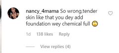 Makeup baby comment