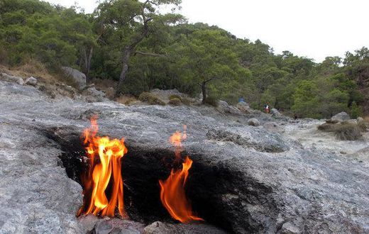 Gas that makes a mountain breathe fire is turning up around the world