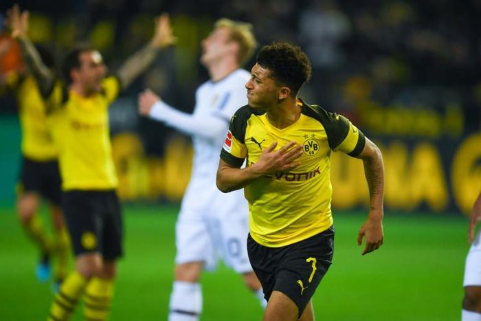 Jadon Sancho scored his eighth Bundesliga goal of the season