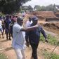Minister for roads and highways inspects construction of damaged bridge at kwabeng