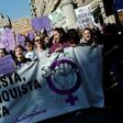 Women across Spain joined marches and a strike to mark International Women's Day
