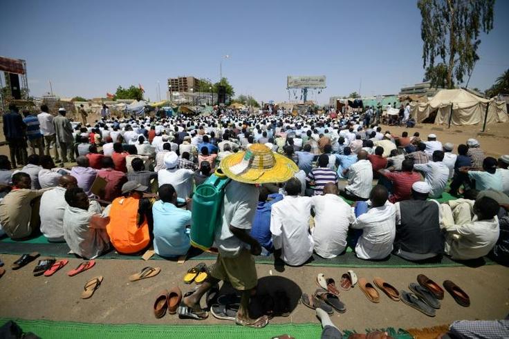 Sudanese protesters, attending Friday prayers near the military headquarters, have kept a sit-in at the site for weeks