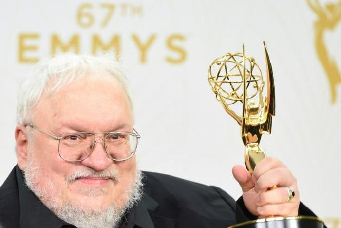 George R.R. Martin, pictured at the 2015 Emmy awards, is the author of the books that spawned the hit television series "Game of Thrones"