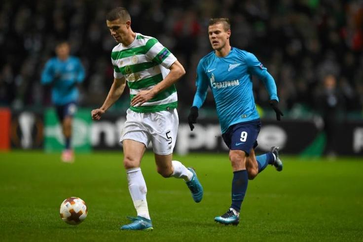 Celtic's Croatian-born Bosnian defender Jozo Simunovic (L, pictured February 2018) scored the only goal in his team's first match since club great Billy McNeill died