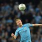 Manchester City midfielder Kevin De Bruyne in action in the League Cup final against Chelsea