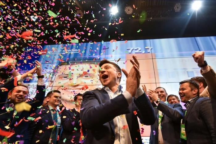 Comedian Volodymyr Zelensky is set for a landslide win in Ukraine's presidential election