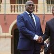 Tshisekedi, left, shown here with his Angolan counterpart Joao Lourenco, admitted to "imperfections" in the December polls that brought him to power
