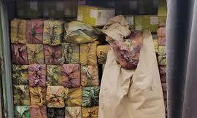 A manifest said the shipping container held dried fruit, but inside was 3,200 pounds of cocaine