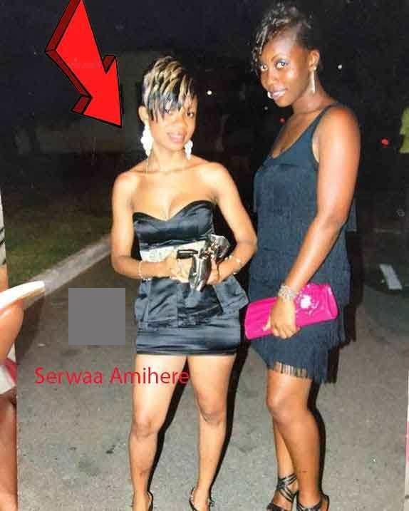 Old photo of Serwaa Amihere and friend