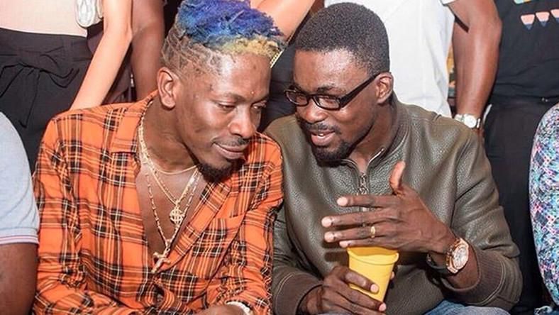 Shatta Wale (L) and Nana Appiah Mensah