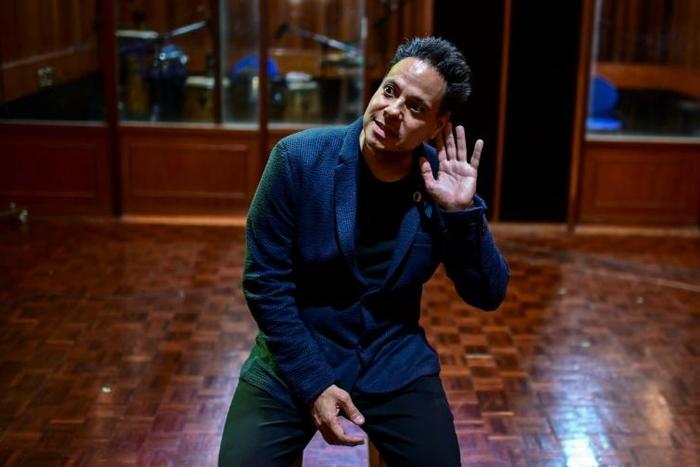 Venezuelan singer Horacio Blanco, leader of ska music group "Desorden Publico," says their music is a mixture of "fiesta and rage"